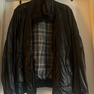 Diesel Black Jacket with Plaid Interior